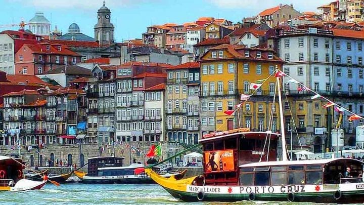 View of Porto and the Douro River from Dom Luís I Bridge on a private half-day tour with Premiere Tours Portuga