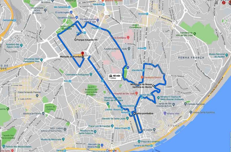 Lisboa por la noche y Show Fado con cena incluida – 4h