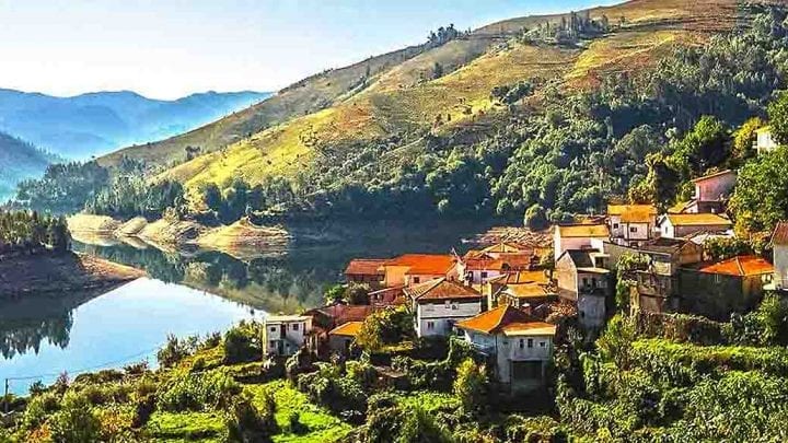 View of Old medieval village on a private tour through the Minho region of northern Portugal