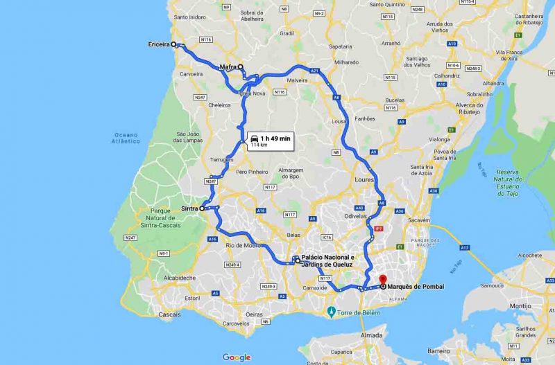 Paseo por Sintra y Mafra – 8h