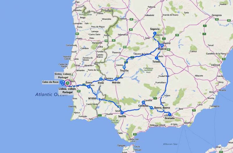 10 days Spain and Portugal (center/south)