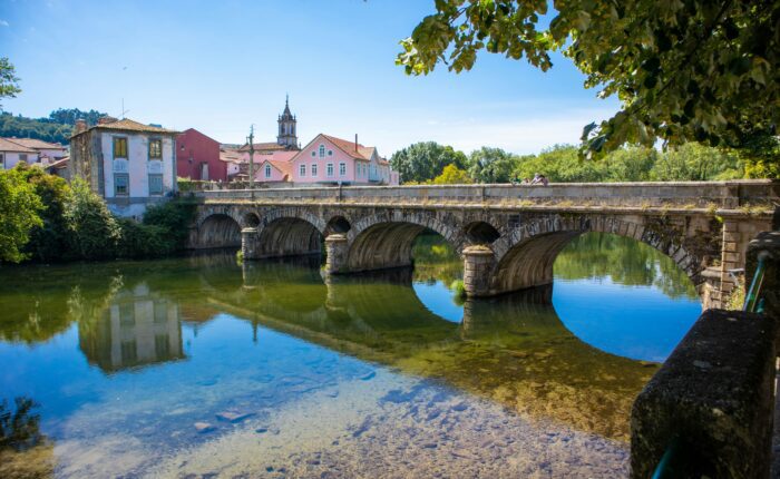 Medieval bridge over the Vez River in Arcos de Valdevez, northern Portugal