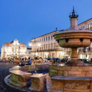 Giraldo Square in Évora, Portugal – historic city center in Alentejo